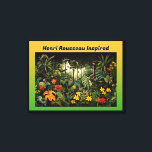 Impressão Em Tela Henri Rousseau inspirado<br><div class="desc">Veja esta bela imagem da floresta/selva inspirada por Henri Rousseau. Um famoso artista francês de uma era despedida. Fauve artista da década de 1800 não estava preocupado com detalhes menores em sua trabalho de arte. Eles queriam dar a sua arte uma aparência mais natural. A cor também foi muito importante...</div>