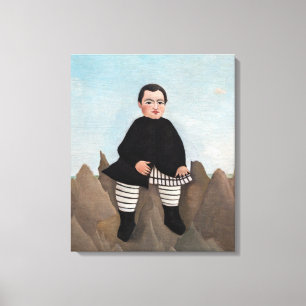 Impressão Em Tela Henri Rousseau - Menino nas Rochas