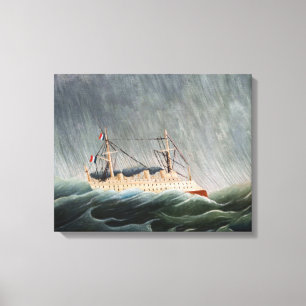Impressão Em Tela Henri Rousseau - O Navio no Tempest