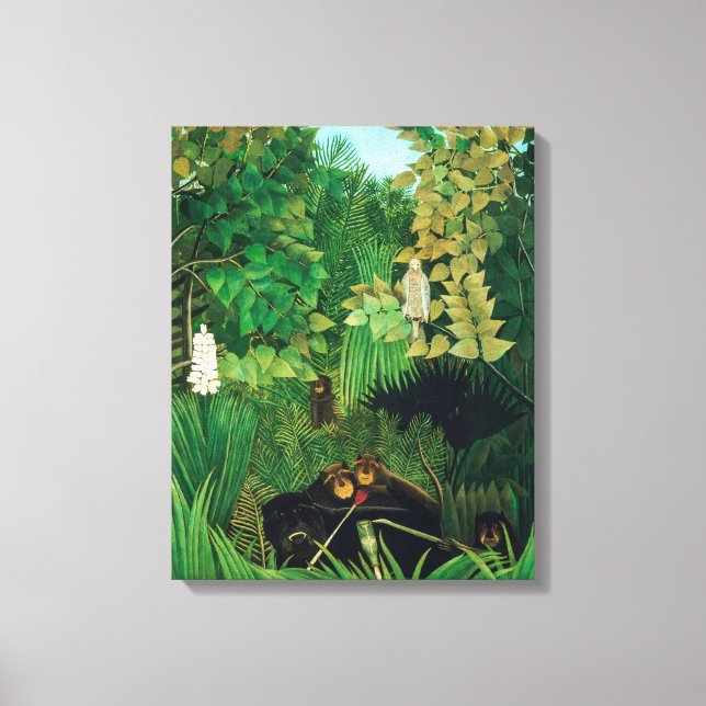 Impressão Em Tela Henri Rousseau - Os Alegres Bufões (Frente)
