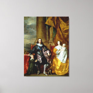 Impressão Em Tela Henrietta Maria e Charles mim por Van Dyck