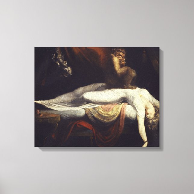 Impressão Em Tela Henry Fuseli - O Pesadelo (Frente)