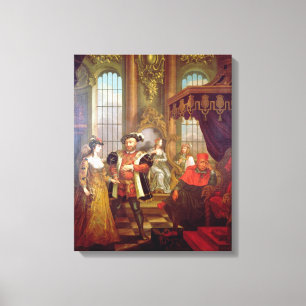 Impressão Em Tela Henry VIII Anne Boleyn de introdução na corte