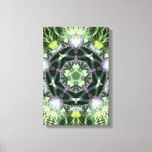 Impressão Em Tela Herbilicious Geometria Fractal Mandala Lata Envolt