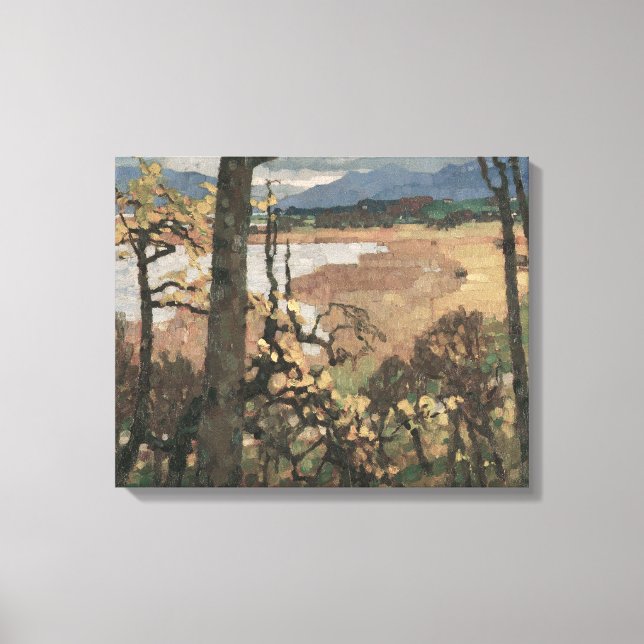 Impressão Em Tela Herbst e Chiemsee | Leo Putz Landscape Art (Frente)