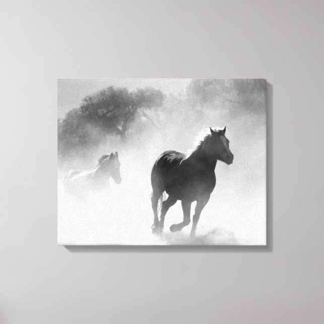 Impressão Em Tela Herdeiro de Cavalo | Preto e branco (Frente)