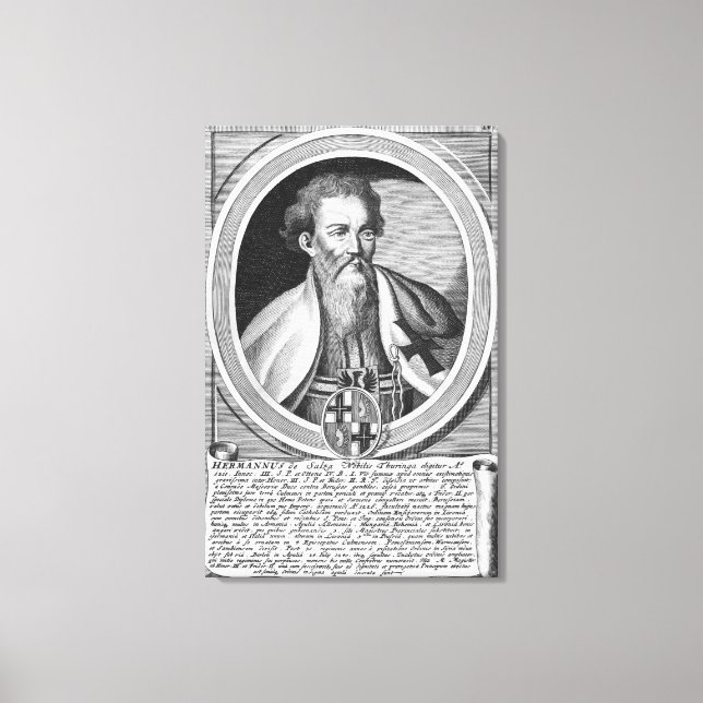 Impressão Em Tela Hermann de Salza (Frente)