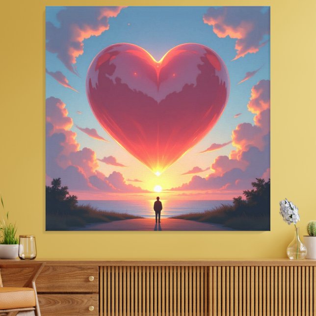 Impressão Em Tela Herz der Emotionen   (Insitu(Sala de estar))