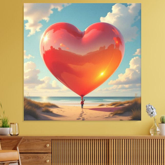 Impressão Em Tela Herz der Emotionen   (Insitu(Sala de estar))