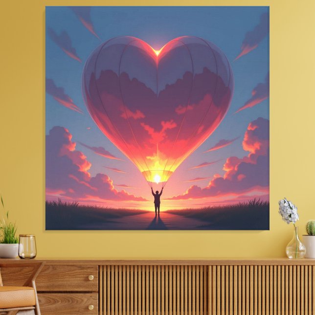 Impressão Em Tela Herz der Emotionen   (Insitu(Sala de estar))