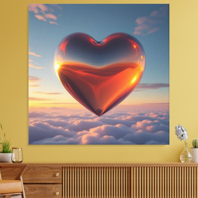 Impressão Em Tela Herz der Emotionen   (Insitu(Sala de estar))