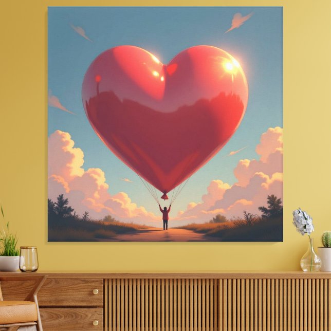 Impressão Em Tela Herz der Emotionen   (Insitu(Sala de estar))