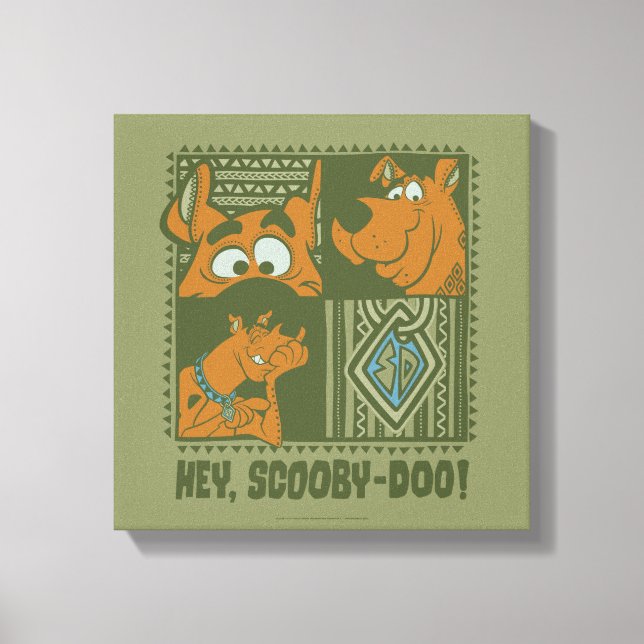 Impressão Em Tela Hey Scooby-Doo Tribal Square Graphic (Frente)