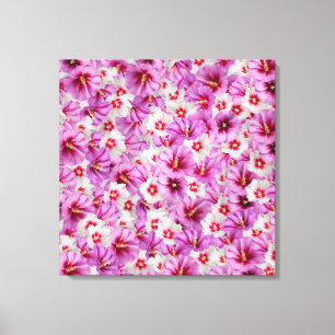 Impressão Em Tela Hibiscus - Padrão Chinês de Flor Rosa