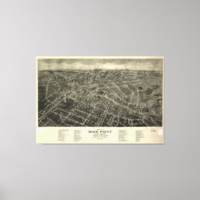 Impressão Em Tela High Point, Carolina do Norte (1913) (Frente)