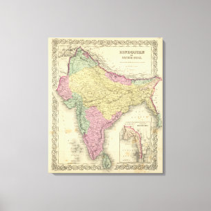 Impressão Em Tela Hindostan ou India britânico 2