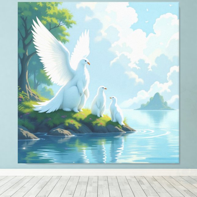 Impressão Em Tela „Hinter der Eismauer – Das verborgene Reich“ (Insitu(piso de madeira))