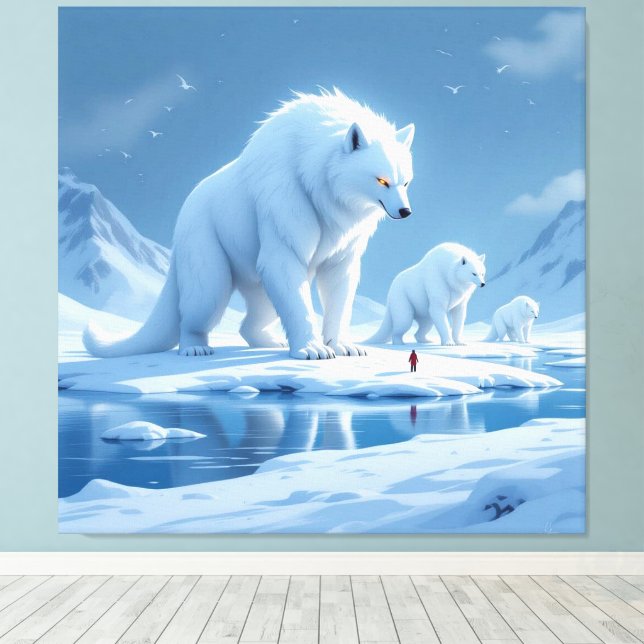 Impressão Em Tela „Hinter der Eismauer – Das verborgene Reich“ (Insitu(piso de madeira))