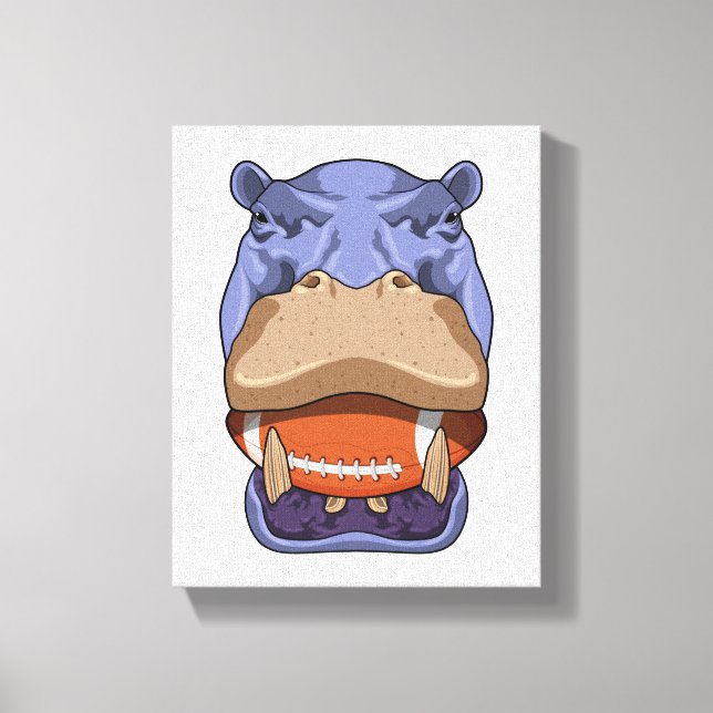 Impressão Em Tela Hippo no Futebol (Frente)