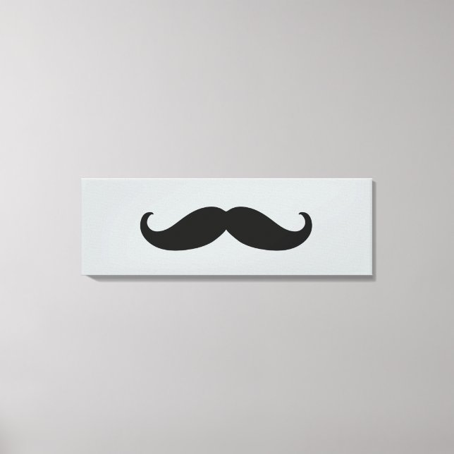 Impressão Em Tela Hipster Black Mustache (Frente)