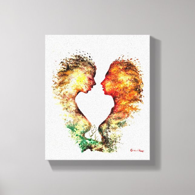 Impressão Em Tela História de amor automático (Frente)