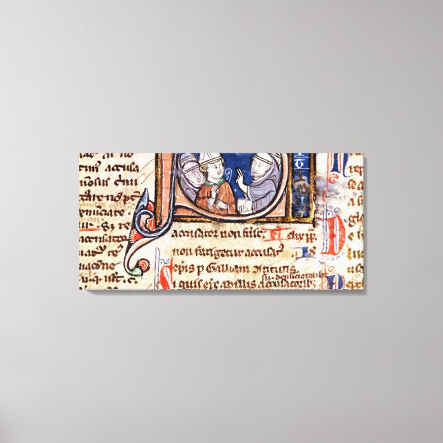 Impressão Em Tela Historiado, "S" inicial, representando o Papa Greg (Frente)