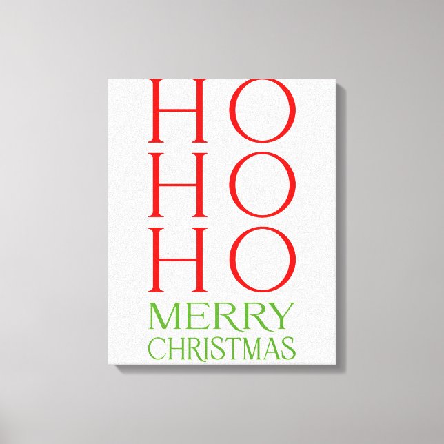 Impressão Em Tela Ho Ho Feliz Natal (Frente)