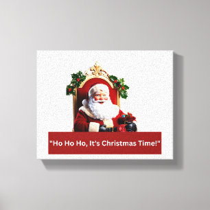 Impressão Em Tela "Ho Ho Ho, É Hora de Natal!"