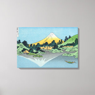 Impressão Em Tela Hokusai - Monte Fuji reflete no Lago Kawaguchi