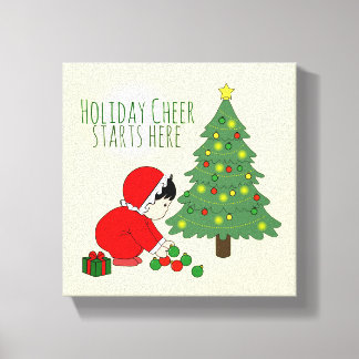Impressão Em Tela Holiday Cheer Starts Here - wall art