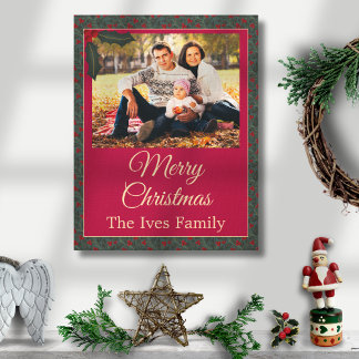 Impressão Em Tela Holly Berries Christmas