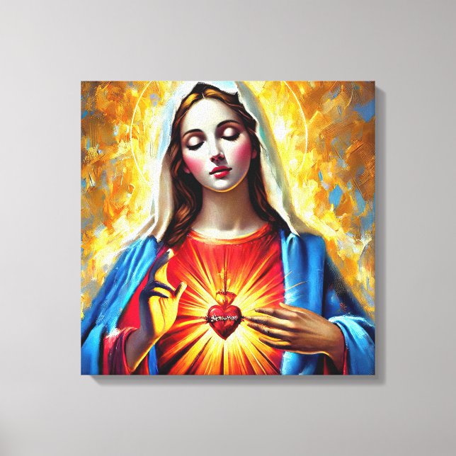 Impressão Em Tela Holly Mary Maria Madonna Mariana Virgin Mary (Frente)