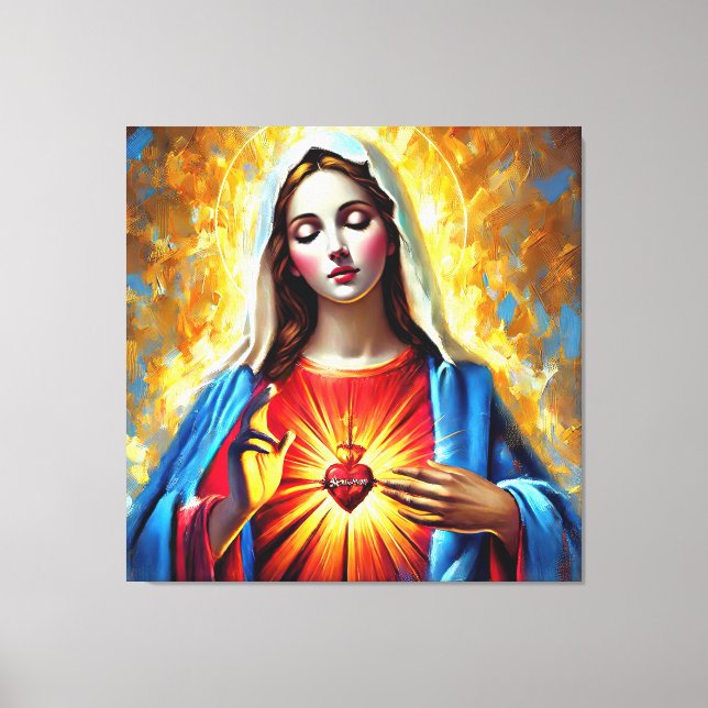 Impressão Em Tela Holly Mary Maria Madonna Mariana Virgin Mary (Frente)