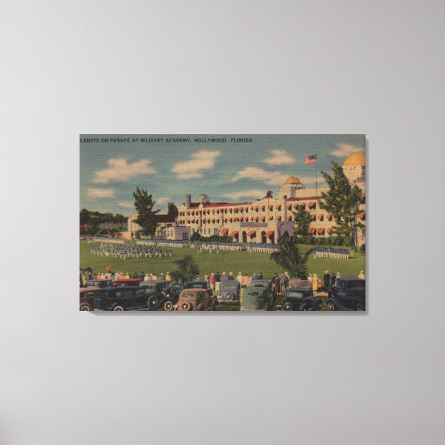 Impressão Em Tela Hollywood, FL - Parada de Cadete na Academia Milit (Frente)