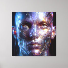 Impressão Em Tela Holografisch Transparenter Menschlicher Kopf