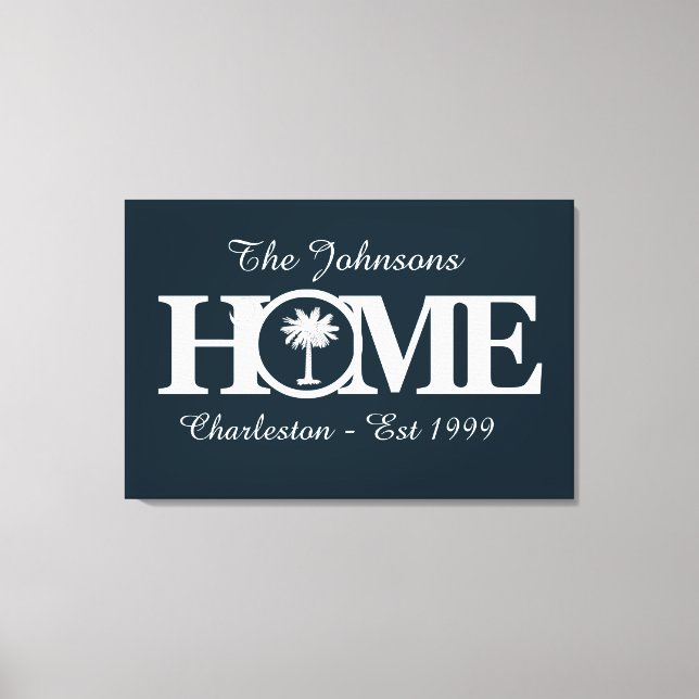 Impressão Em Tela HOME Carolina do Sul personalizável (Frente)