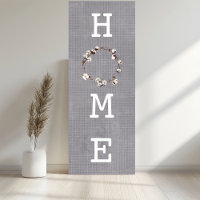 Home Cotton Wreath Rustic Linen Farmhouse