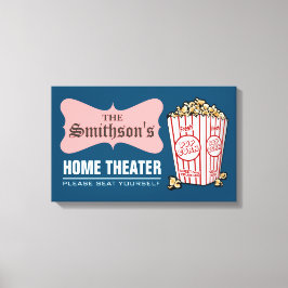 Impressão Em Tela Home Theater de Nomes Personalizados Retroativos