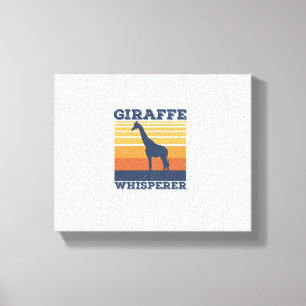 Impressão Em Tela Homem Murmurador de Girafa Retro Animal Africano V