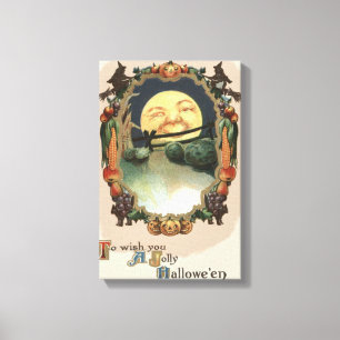 Impressão Em Tela Homem Na Lua Jack O Lanterna Bruxa