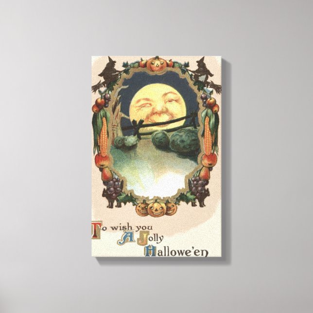 Impressão Em Tela Homem Na Lua Jack O Lanterna Bruxa (Frente)