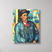 Homem num Fumo Azul - Paul Cezanne - c1896