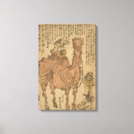 Impressão Em Tela Homem Reproduzindo Triângulo em Camelo