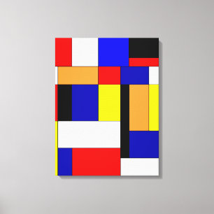 Impressão Em Tela Homenagem a Mondrian