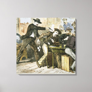 Impressão Em Tela Homicídio "de Bill selvagem" (W.B. Hickok) por