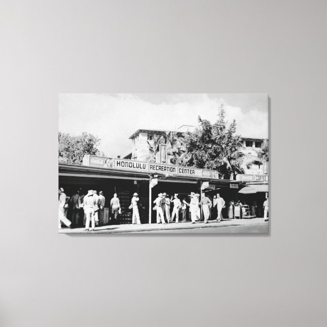 Impressão Em Tela Honolulu, HA - Vista do Honolulu (Frente)