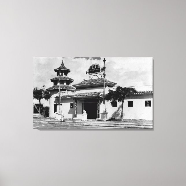 Impressão Em Tela Honolulu, Havaí - Vista de Lau Yee Chai (Frente)