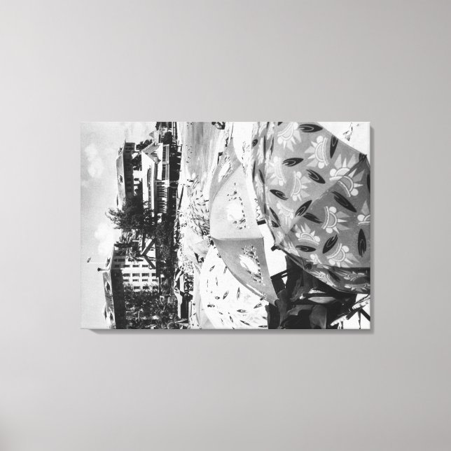 Impressão Em Tela Honolulu, Havaí - Vista de Waikiki Beach (Frente)