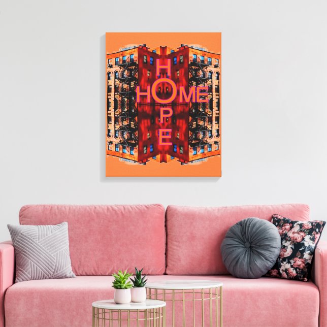 Impressão Em Tela Hope Home (Insitu(Sala de estar))
