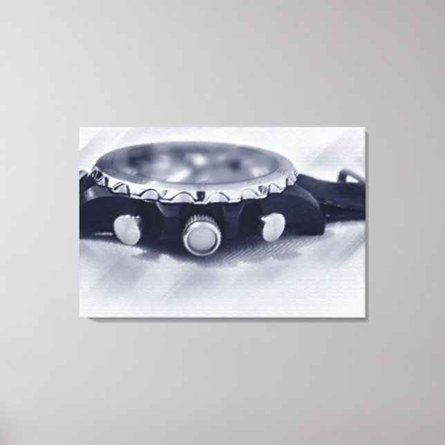 Impressão Em Tela hora azul pastel (Frente)